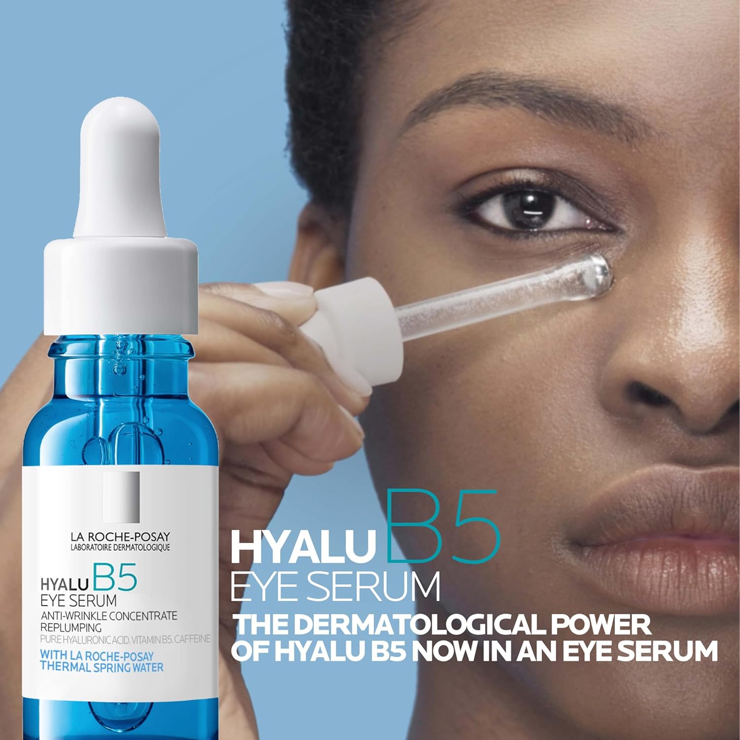 La Roche-Posay Hyalu B5 Eye Serum with Hyaluronic Acid & Caffeine for Dark Circles, Hydrating Serum for Dark Circles and Wrinkles with Roller Ball Applicator, Replumps Under Eye, Fragrance Free - Image 2