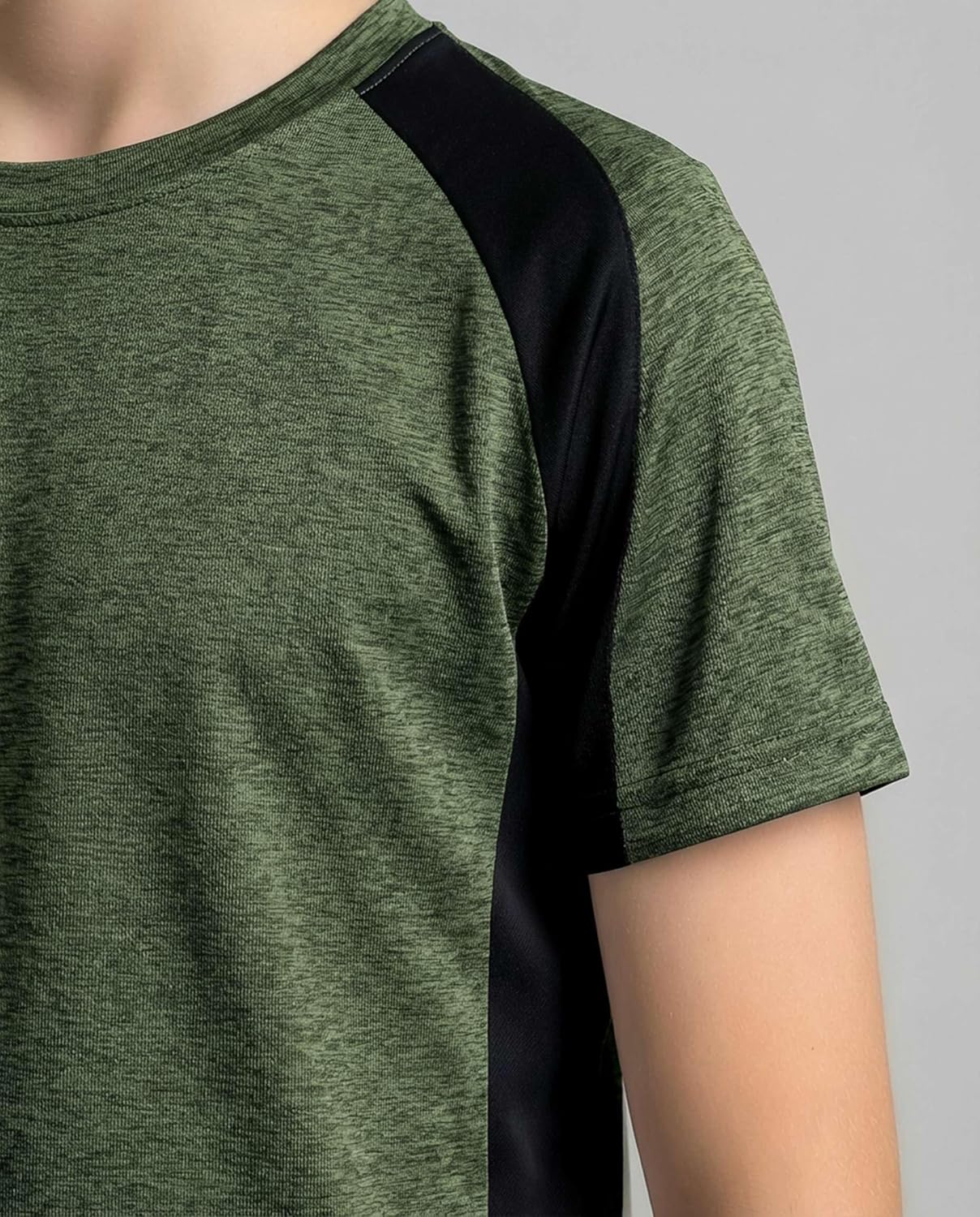 Real Essentials 5 Pack: Youth Dry-Fit Wicking Active Athletic Performance Short Sleeve T-Shirt Boys & Girls Shirts - Image 4