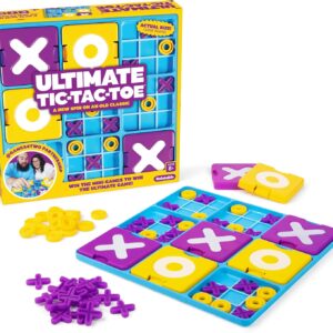 Ultimate Tic Tac Toe™ by Relatable, Exciting Board Games for Family Gatherings, Great Games for Kids, Includes 1 Board, 41 Mini X’s, 40 Mini O’s, 5 Large X’s, 5 Large O’s