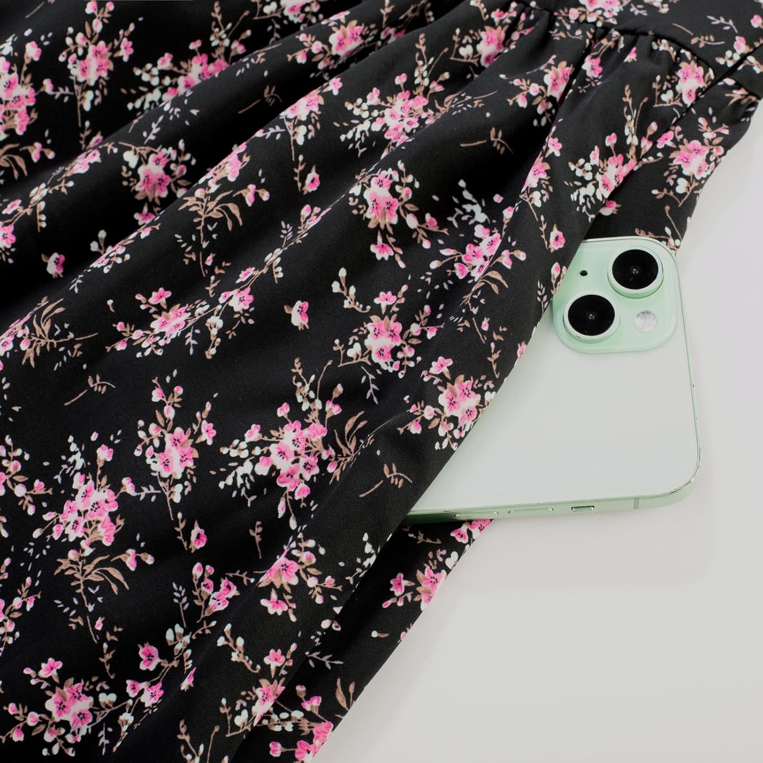 SCARLET DARKNESS Floral Mini Corset Dress for Women Teen 2026 Summer Spring Flowy A-Line Sundress with Pockets - Image 4