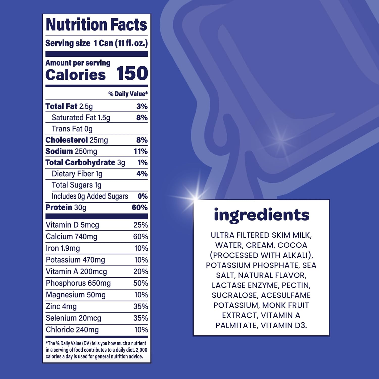 Nurri - 30g Protein Ultra Filtered Milk Shake – Chocolate - Lactose Free, Low Sugar, 150 Calories, 10 Vitamins and Minerals - 11 fl oz, 10 Cans - Image 2