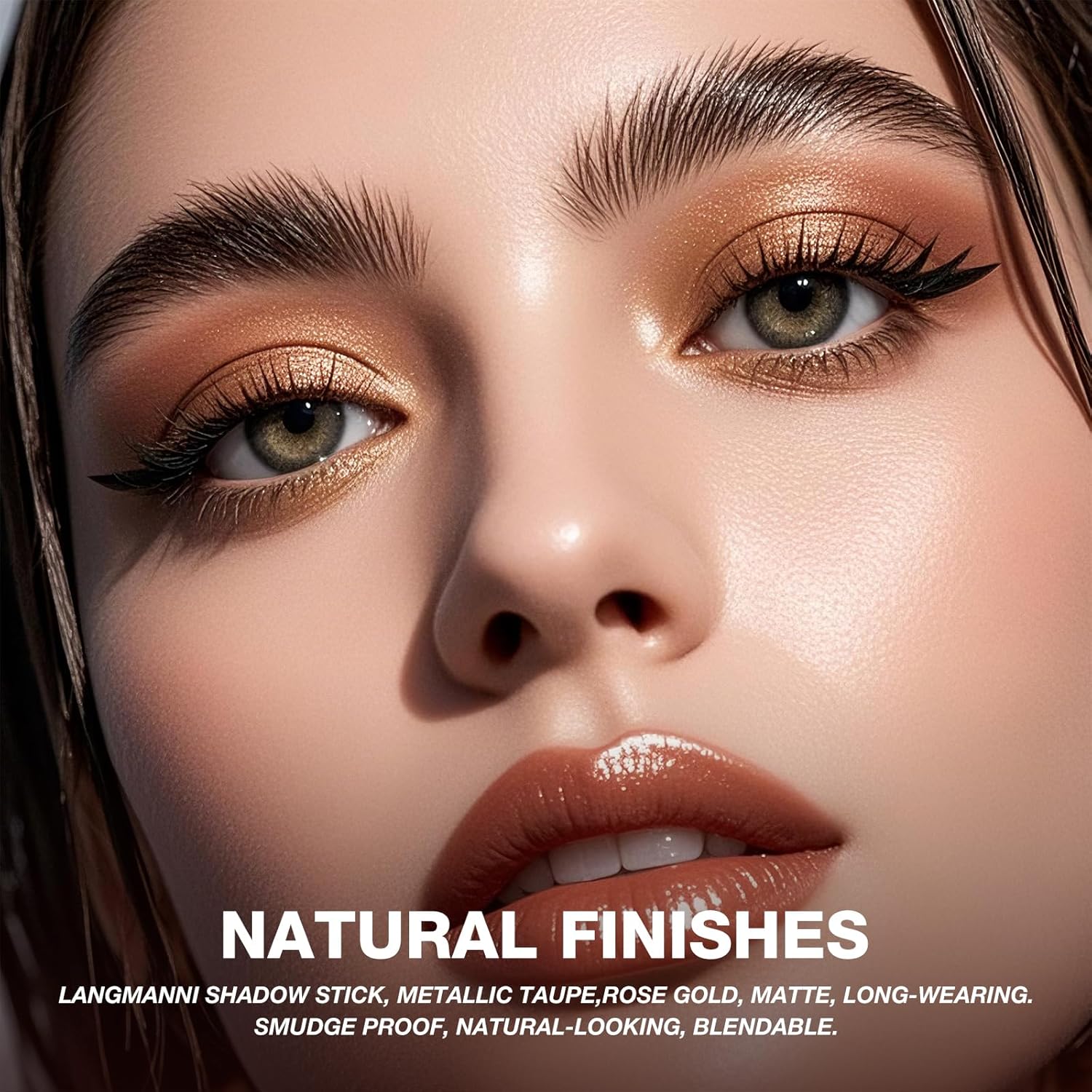 LANGMANNI 8Colors Dual-Ended Cream Eyeshadow Stick Set – Silky Smooth, Waterproof & Transfer-Proof, Built-in Blender Brush, All-Day Matte & Shimmer Wear Eye Makeup(#A) - Image 6