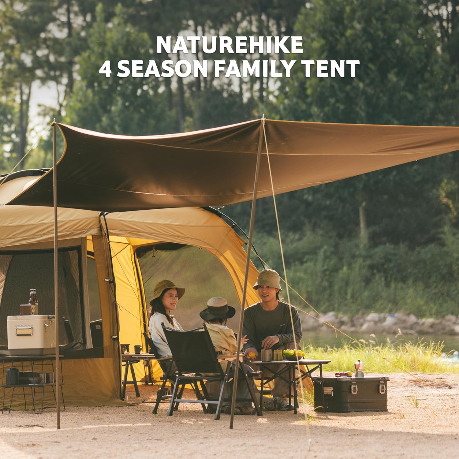 Naturehike Dune Hot Tent with Stove Jack,Double Layer 4 Season Tent,Waterproof 2-4 Person Tents for Camping - Image 7