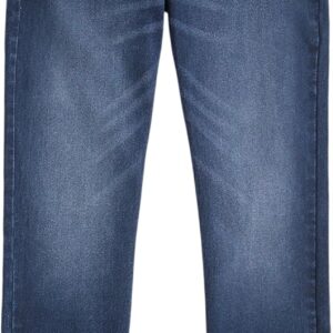 Calvin Klein Boys Slim Fit Straight Leg Stretch Denim Jeans, 5-Pocket Style, Zipper Fly & Button Closure