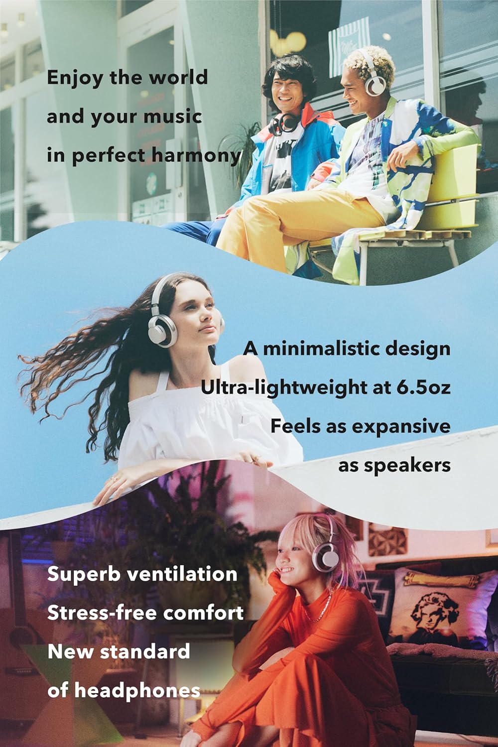 nwm ONE Wireless Open-Ear Headphones | Prevents Sound Leakage with PSZ Technology (Bone Conduction Alternative) | Bluetooth 5.3 | Multipoint | 20-Hour Battery Life with Microphone | Light Gray - Image 4