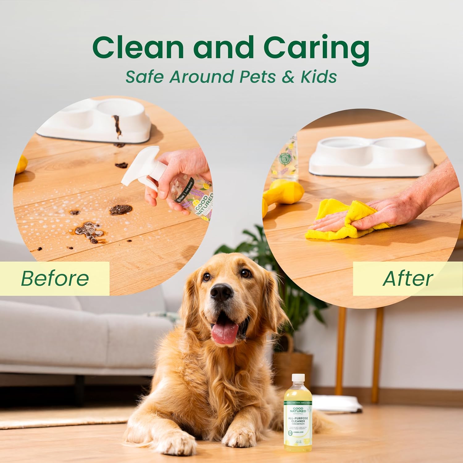 Good Natured Brand All-Purpose Cleaner Concentrate | Multi-Surface Cleaner | Natural Lemon Essential Oil | Multipurpose Cleaner Concentrate All Surfaces | Lemon Love | 8oz makes 128oz - Image 8