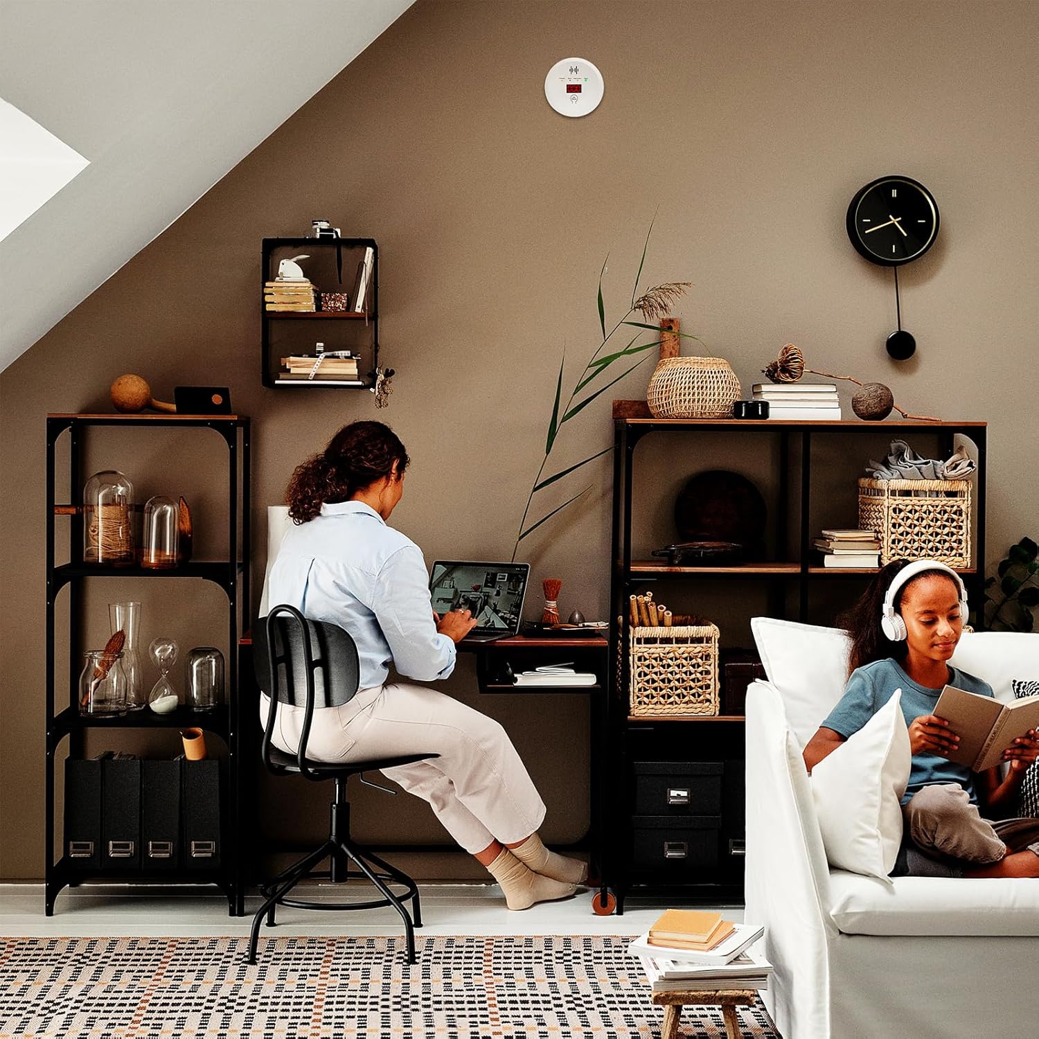 Carbon Monoxide Detectors 2 Pack, Replaceable Battery CO Alarm Detector with Digital LCD Display, CO Alarm for Home,Depot (AA Battery not Included) - Image 3