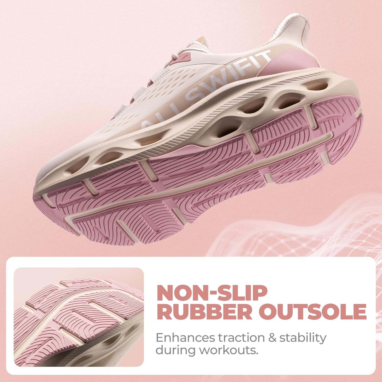 Women's Slip On Walking Shoes Cushioning Hands Free Non Slip Breathable Comfort Workout Running Jogging Gym Athletic Tennis MoveSlide Fashion Sneakers - Image 5