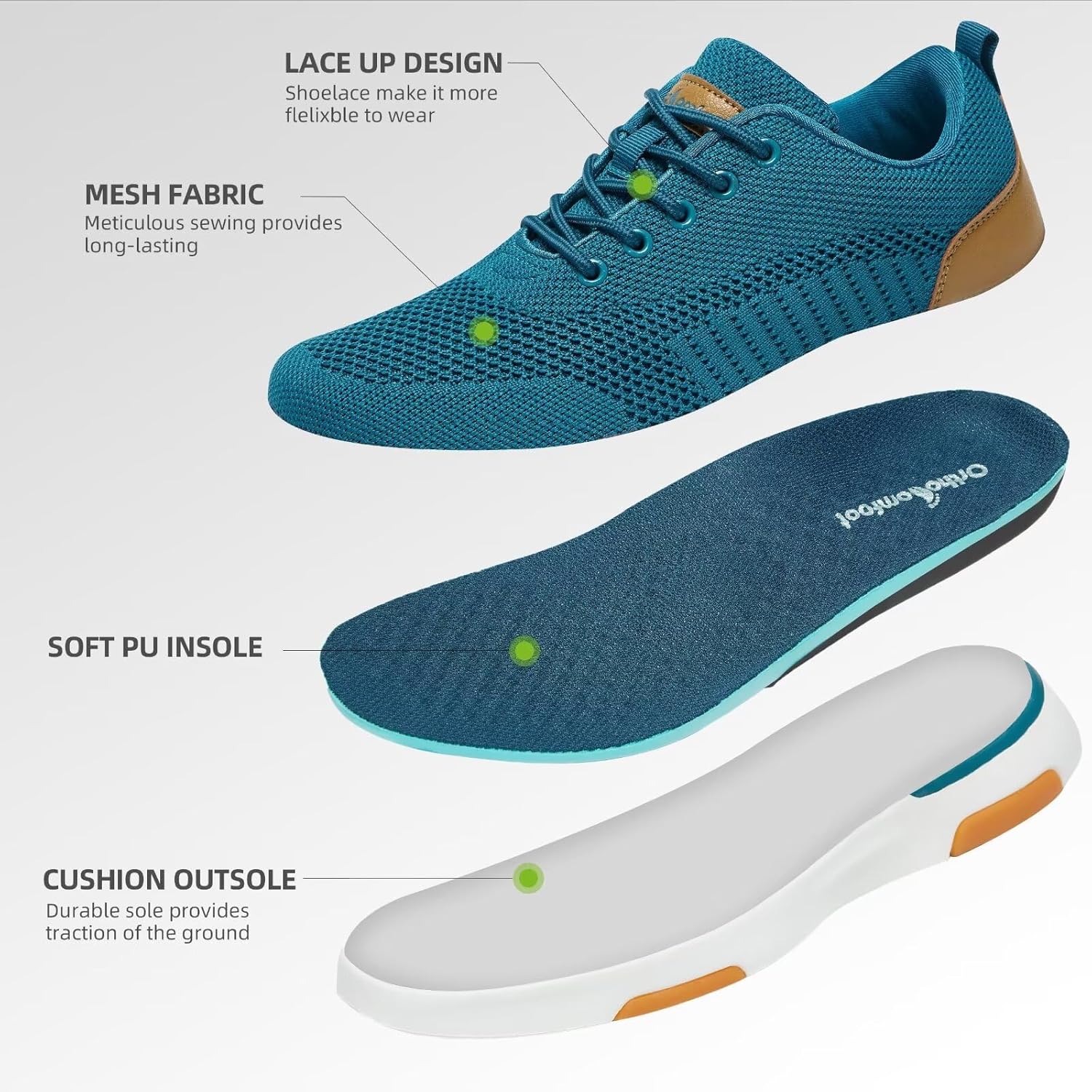 OrthoComfoot Women's Arch Support Orthopedic Sneakers - Image 6