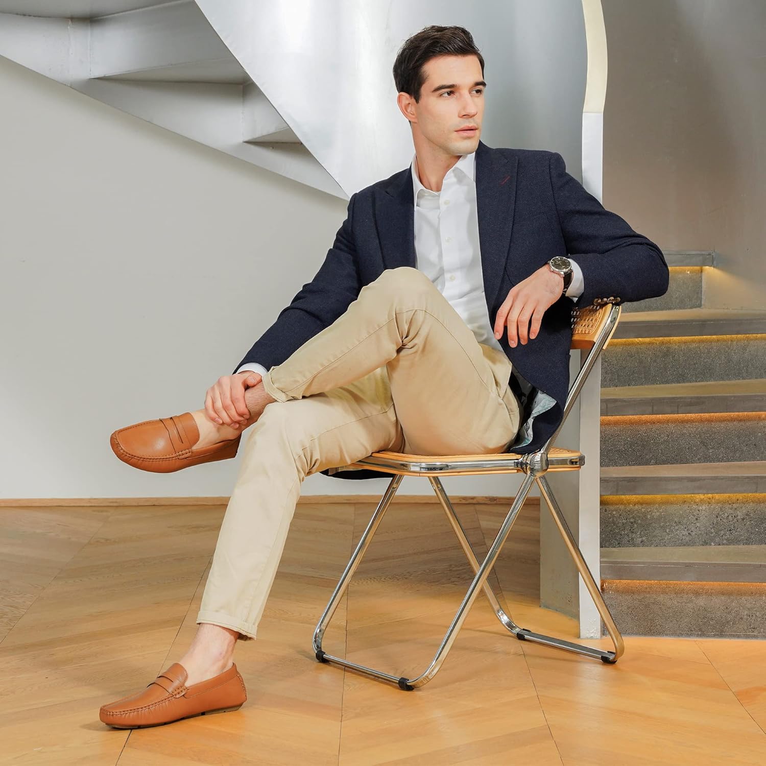 Jousen Men's Loafers Casual Slip On Shoes Soft Penny Loafers for Men Lightweight Driving Boat Shoes - Image 2