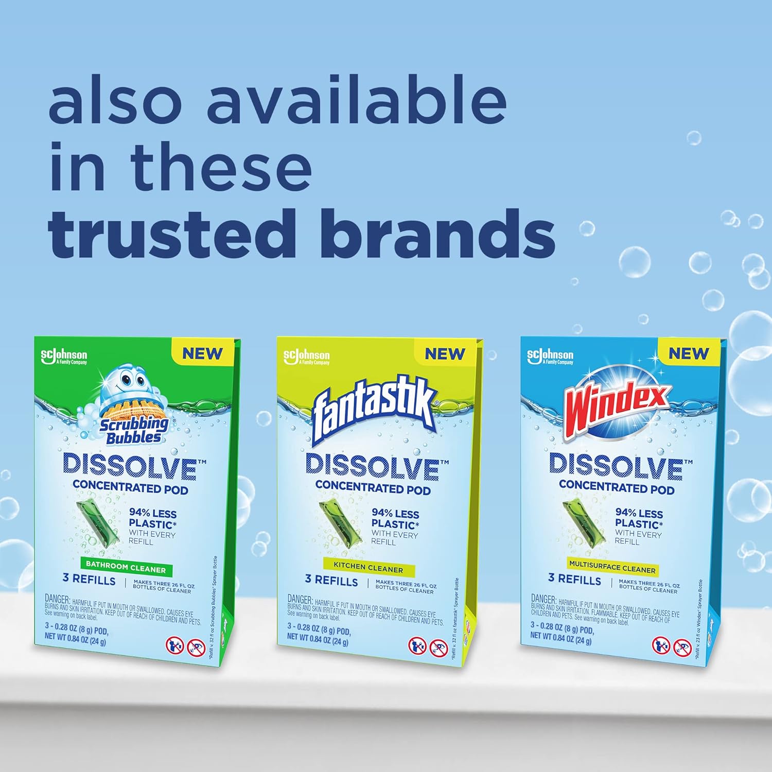 Windex Dissolve Concentrated Pods, Multisurface Cleaner, 3 Concentrated Dissolvable Refill Pods - Image 8