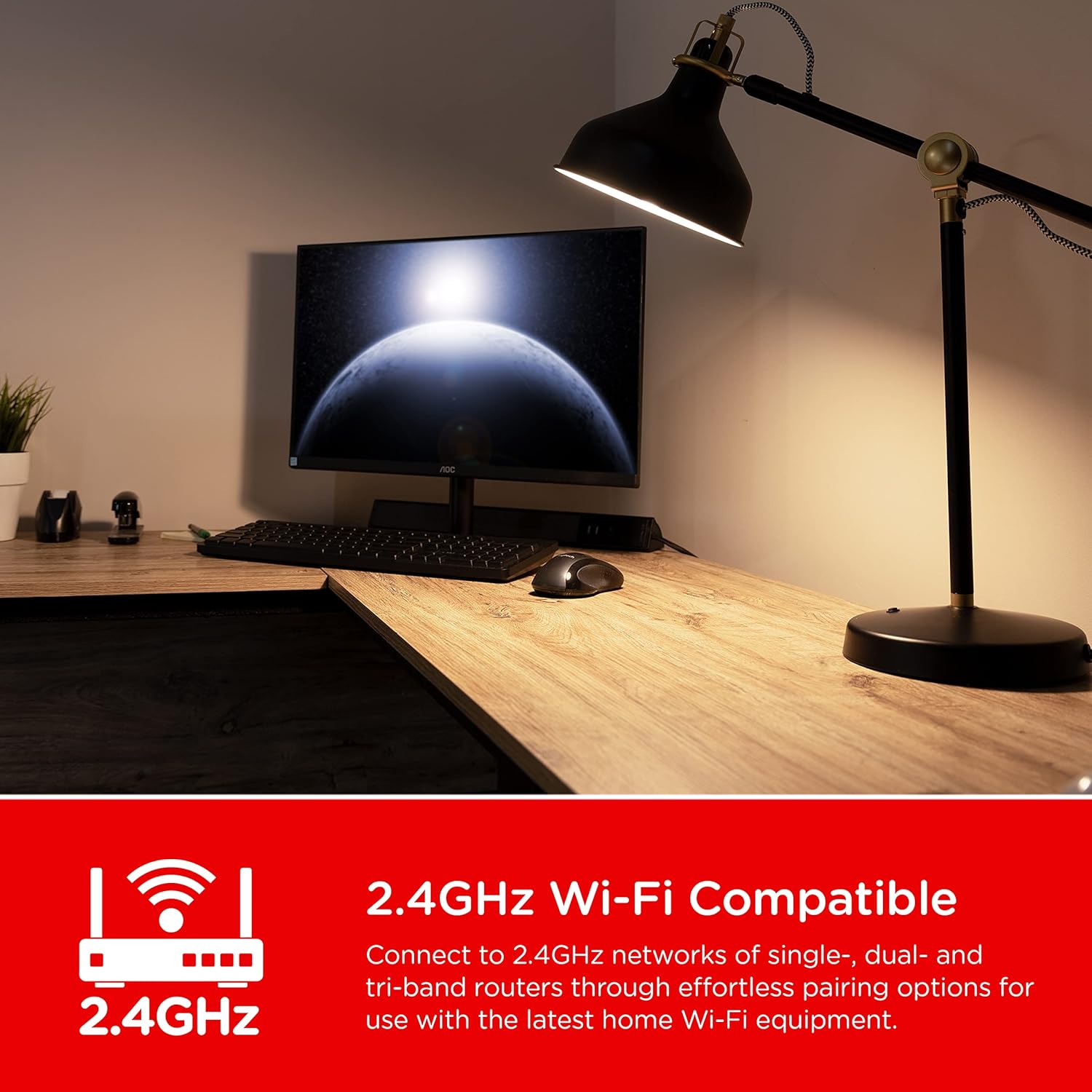 UltraPro Wi-Fi LED Smart Light Bulb, A19, 60W Equivalent, White Select Tunable 2700K - 6500K, Full-Range Dimmability, 2.4GHz Router Required, Circadian Rhythm, Easy-to-Use App, 4 Pack, 51453 - Image 5