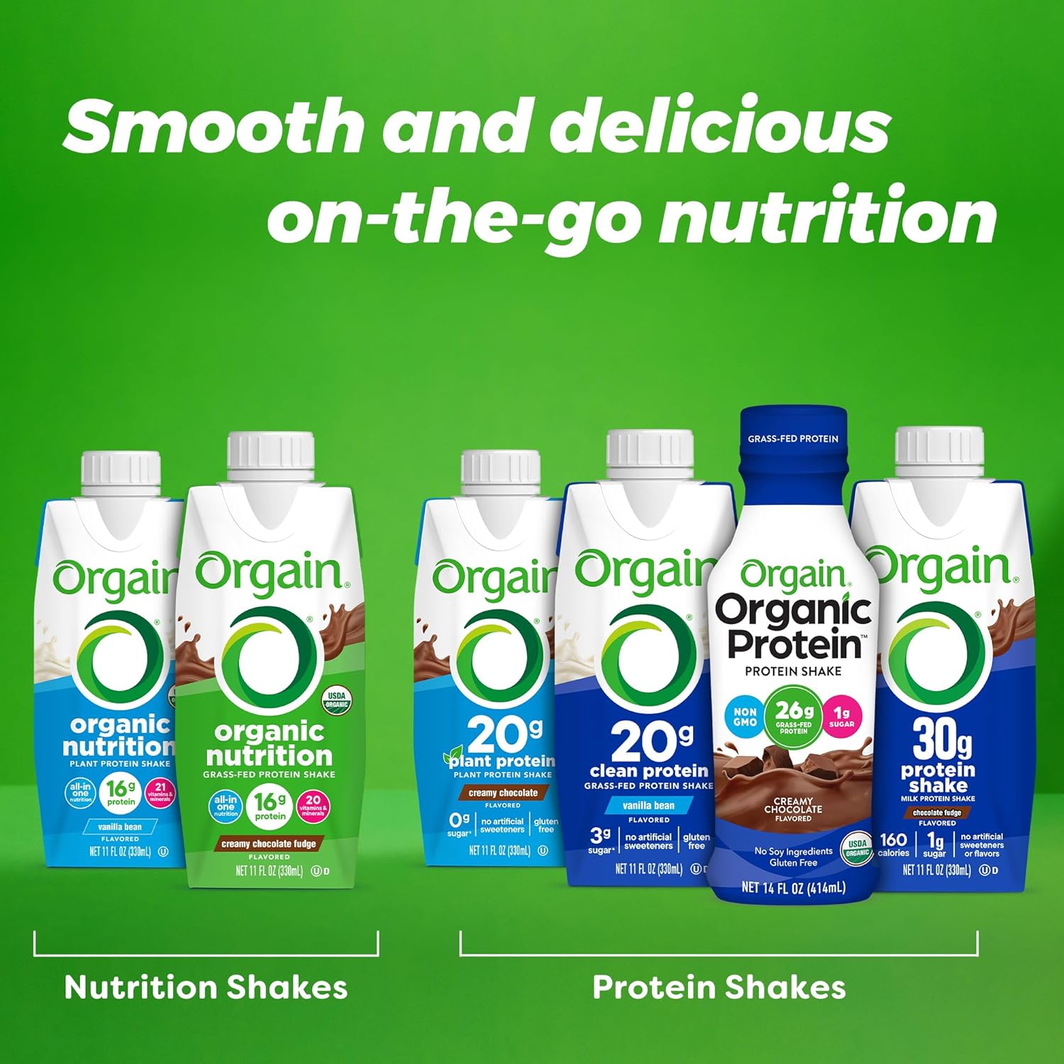 Orgain Organic Nutritional Shake, Vanilla Bean - Meal Replacement, 16g Protein, 20 Vitamins & Minerals, Gluten Free, Soy Free, Kosher, Non-GMO, 11 Ounce, 4 Count (Packaging May Vary) - Image 7