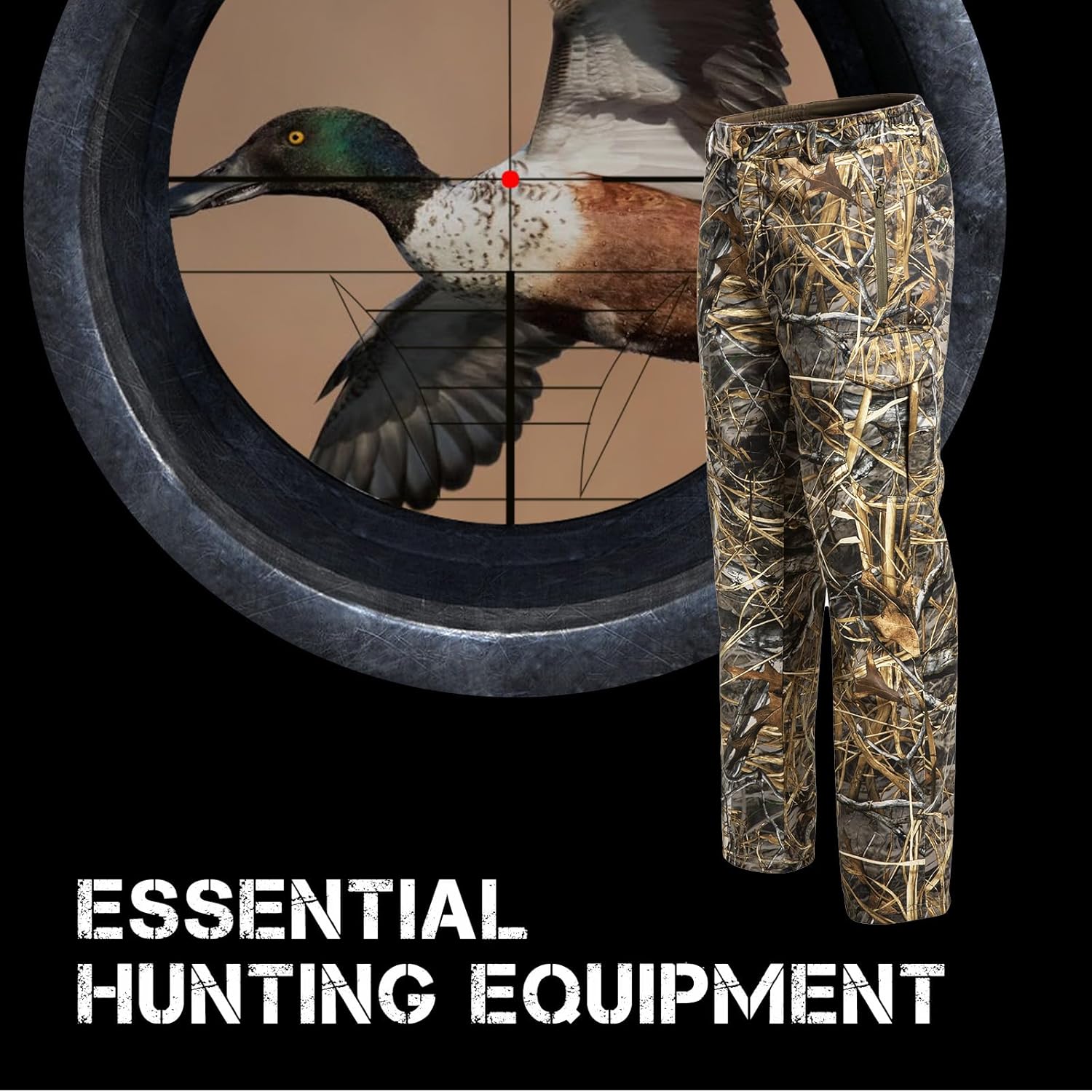 Hunting Pants for Men Camouflage Clothing Gear Windproof Fleece Lined for Winter - Image 4