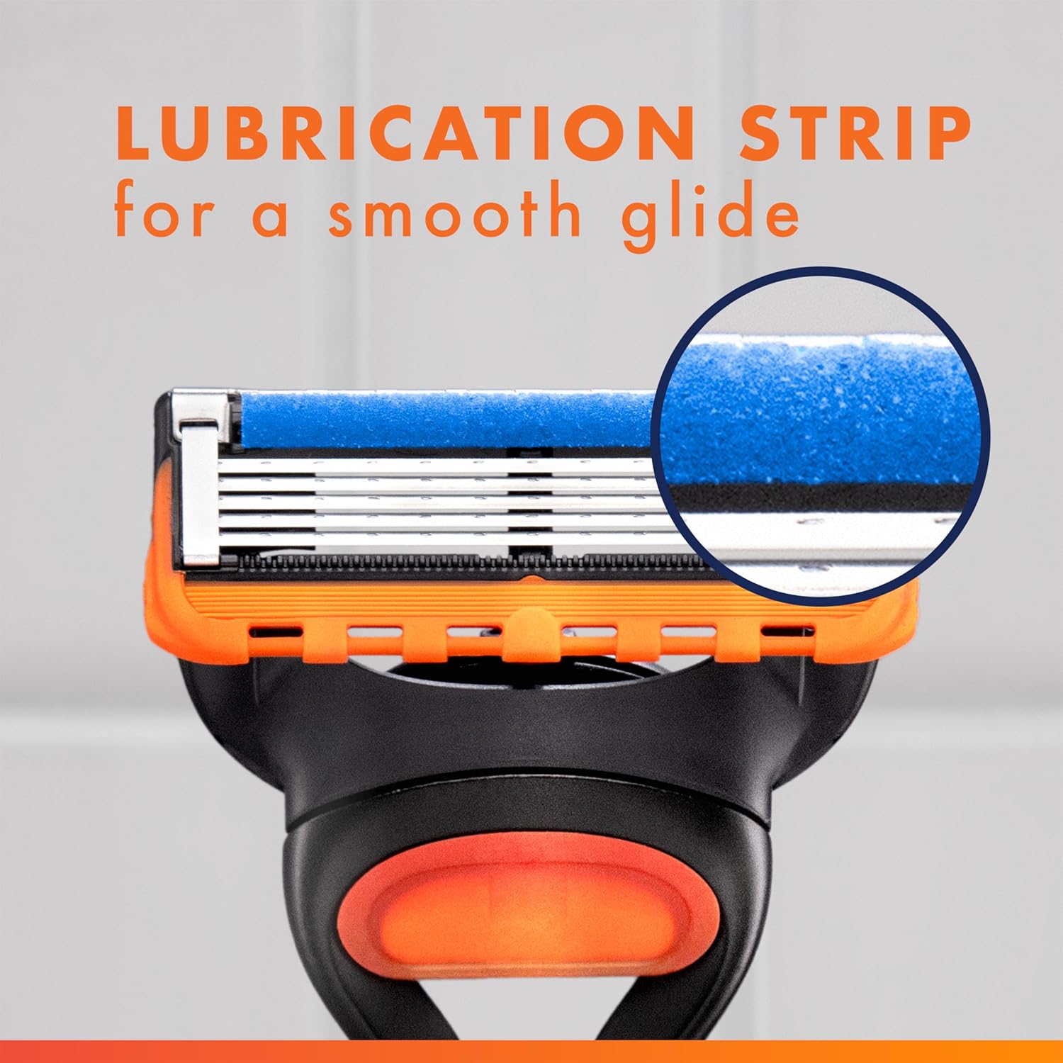 Gillette Fusion5 Razors for Men, 1 Razor, 4 Blade Refills, Lubrastrip for a More Comfortable Shave - Image 5