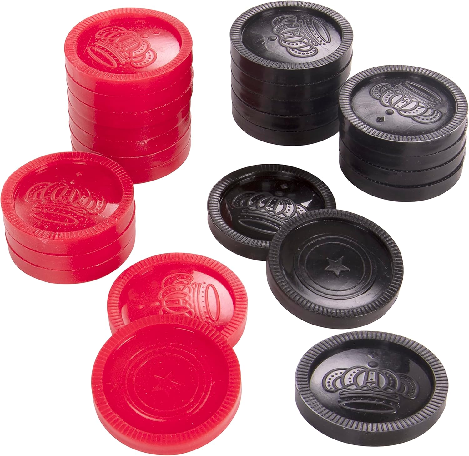 Kangaroo - Multiplayers Strategy Checker Board Game for Kids & Adults - Portable Educational Travel Cardboard Checkers - Includes Large Board w/ 24 Checkers (12 Red and 12- Black) 15x15 Inches - Image 4