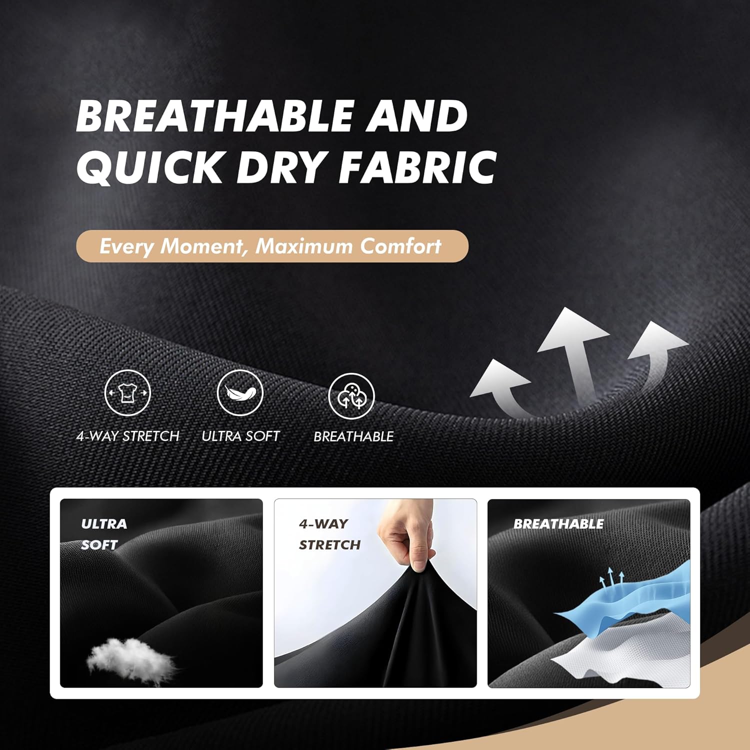 5 Pack Polo Shirts for Men - Quick Dry Moisture Wicking Performance Short Sleeve Mens Golf Shirts for Work Athletic - Image 4