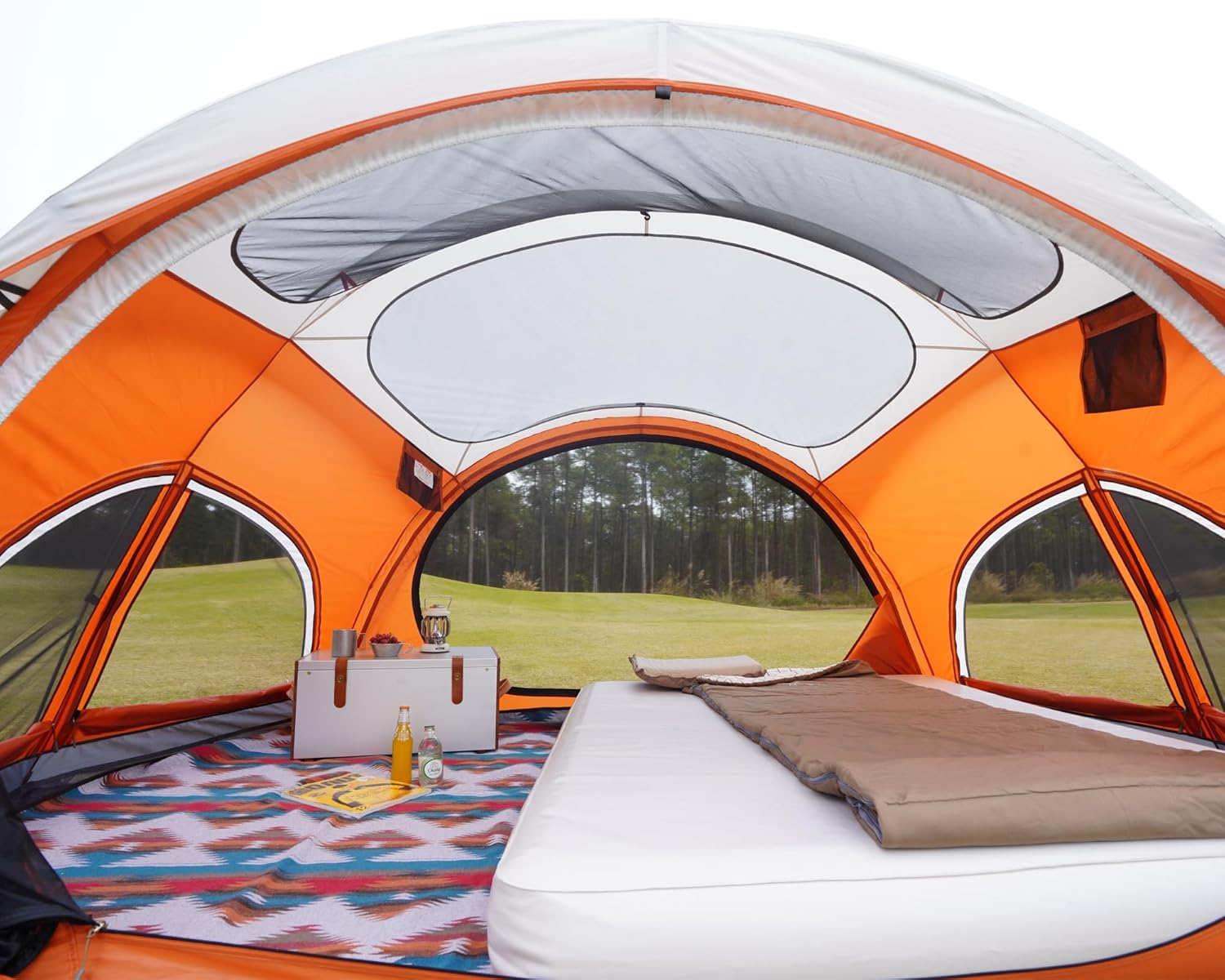 Vidalido 3-4 Person Camping Tent with 2 Large Mesh Door 4 Mesh Window Family Tents, Double Layer Waterproof Portable Easy Setup Camp Tent, Canvas Dome Tents for Camping Outdoor Hiking and Backpacking - Image 8