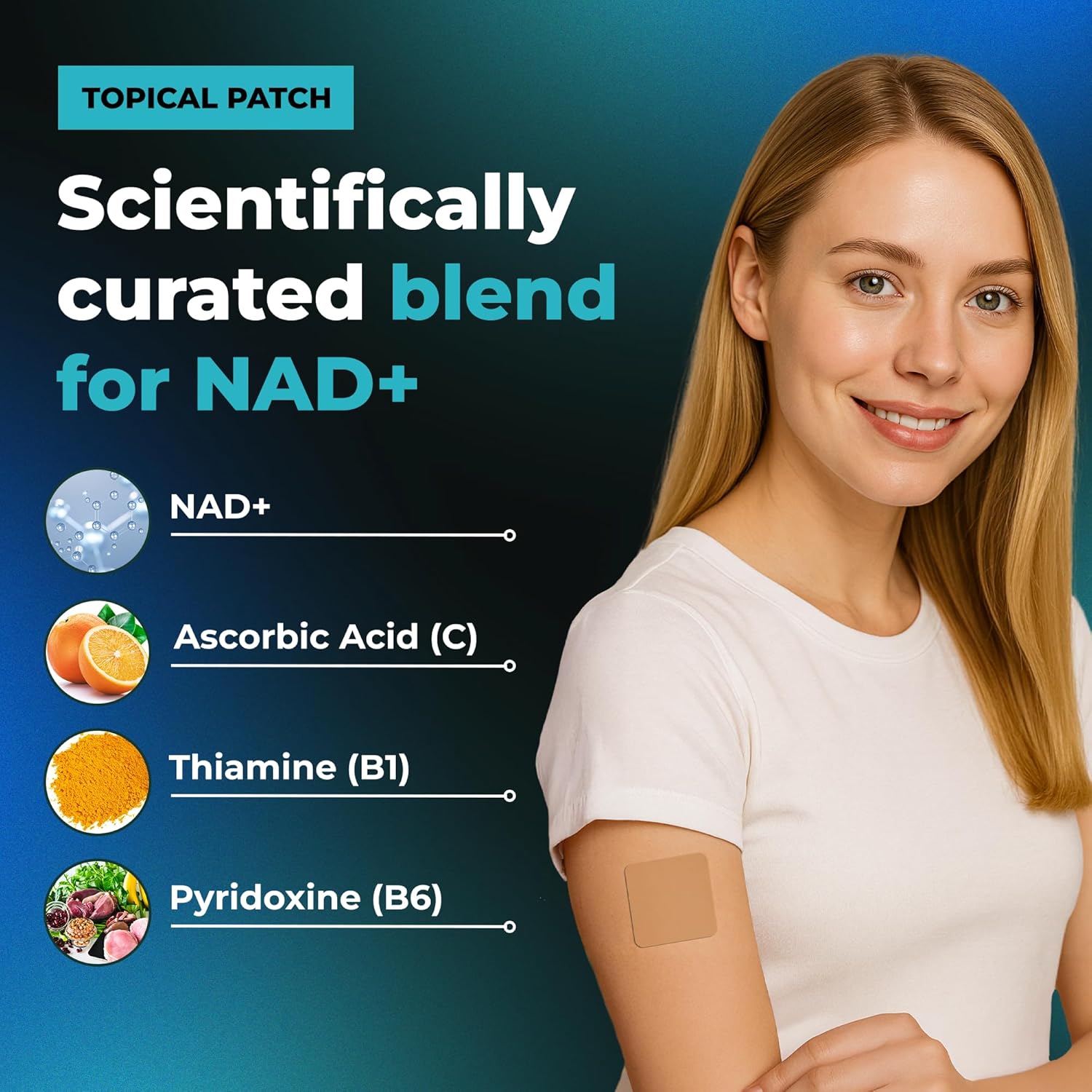 VIORY NAD Patches for Women & Men | NAD+ Patch for Energy & Healthy Aging | with CoQ10 & Nicotinamide | 60 Day Supply - Image 3