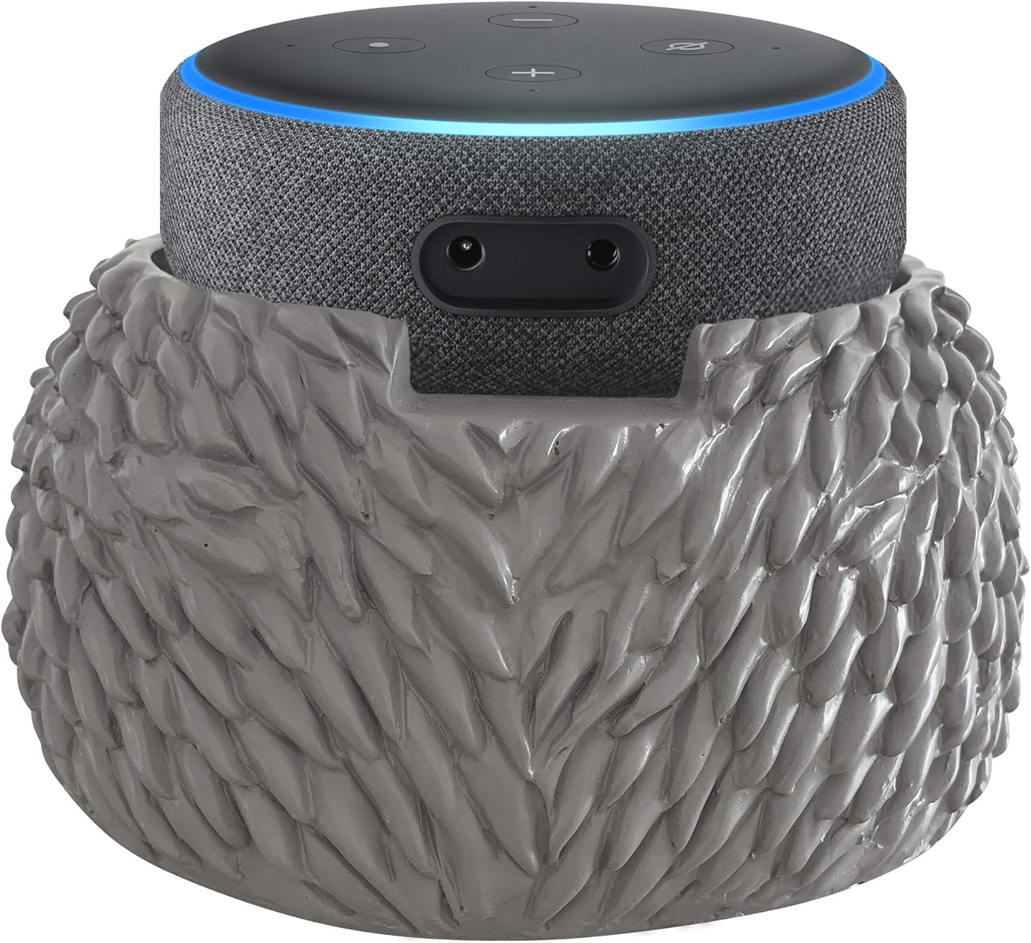 Smart Speaker Table Stand (Hedgehog) - Decorative Holder for Amazon Echo Dot or Google Home Mini - Portable Design, No Sound or Microphone Interference - Durable Poly-Resin - Image 4