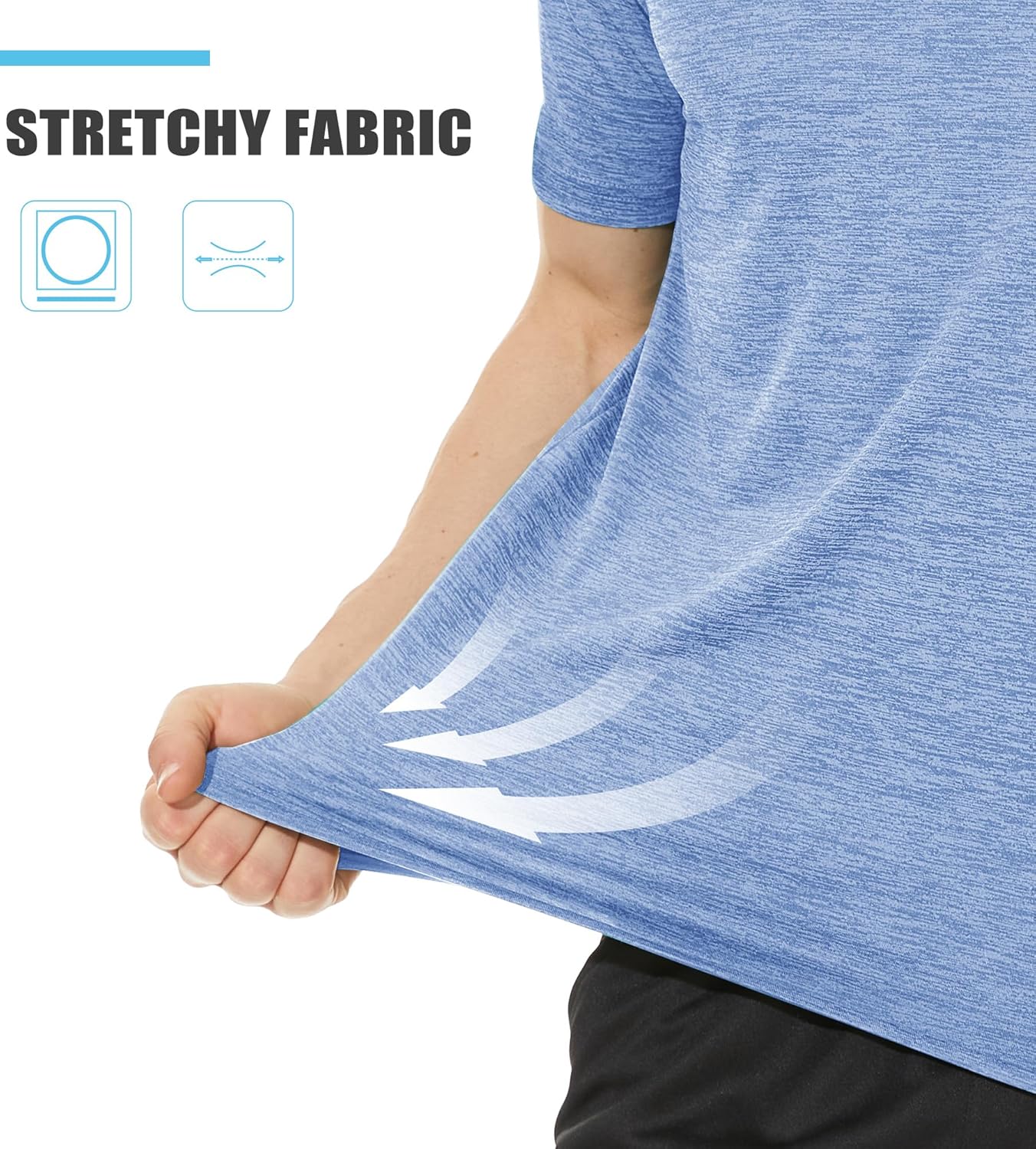 TACVASEN 2 Pack Mens Workout Short Sleeve Athletic Dry Fit Shirts Running Gym Crewneck T-Shirts - Image 6