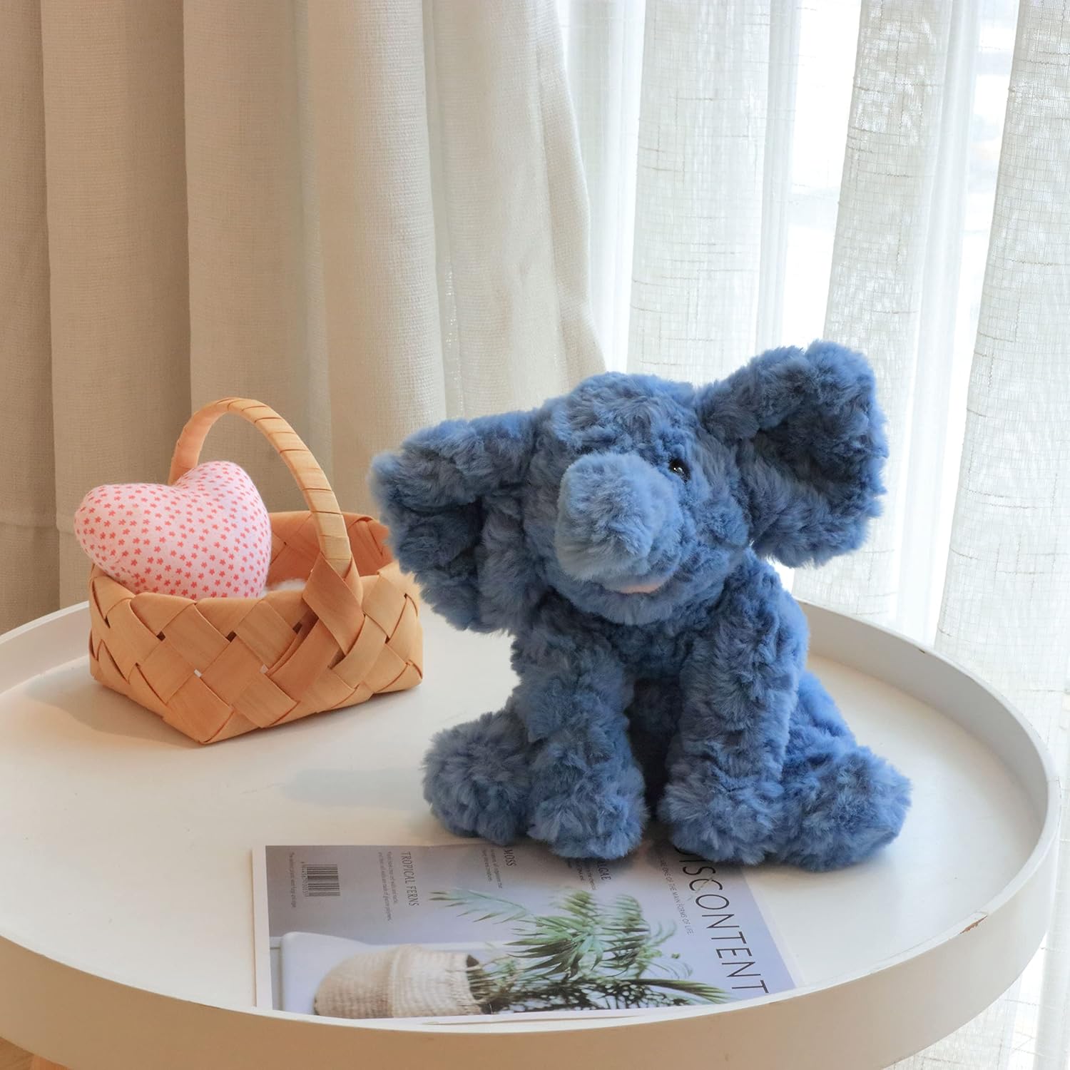 Hopearl Adorable Plush Calf Elephant Toy Floppy Elephish Ultra Soft Stuffed Animal for Boys Girls Kids Toddlers, Blue, 9'' - Image 9