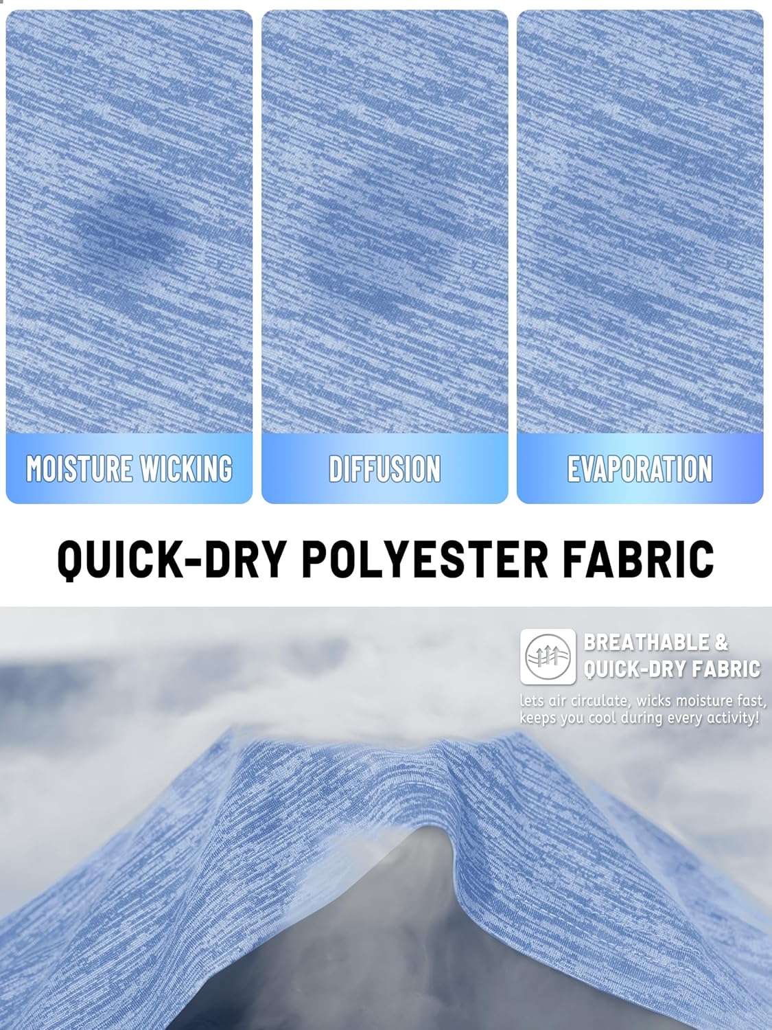 TACVASEN 2 Pack Mens Workout Short Sleeve Athletic Dry Fit Shirts Running Gym Crewneck T-Shirts - Image 4