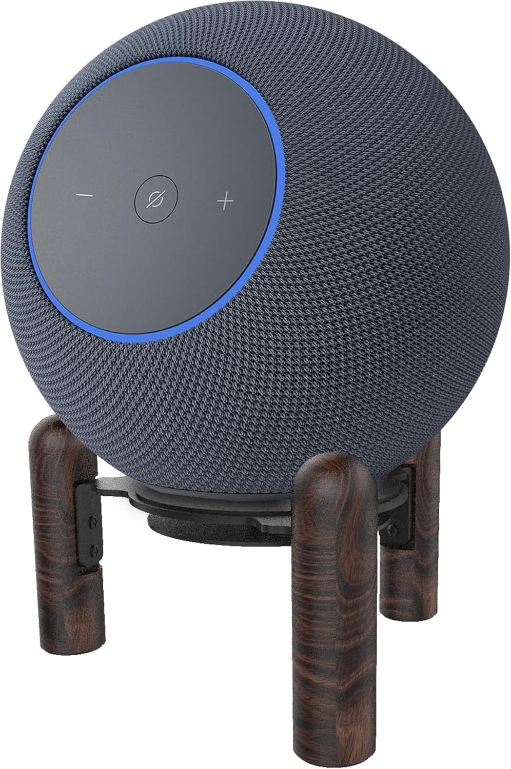 Desktop Holder Mount Stand for 2025 New Echo Studio, Echo 4th Gen,and Other Suitable Speakers. Black Walnut Wood. - Image 4