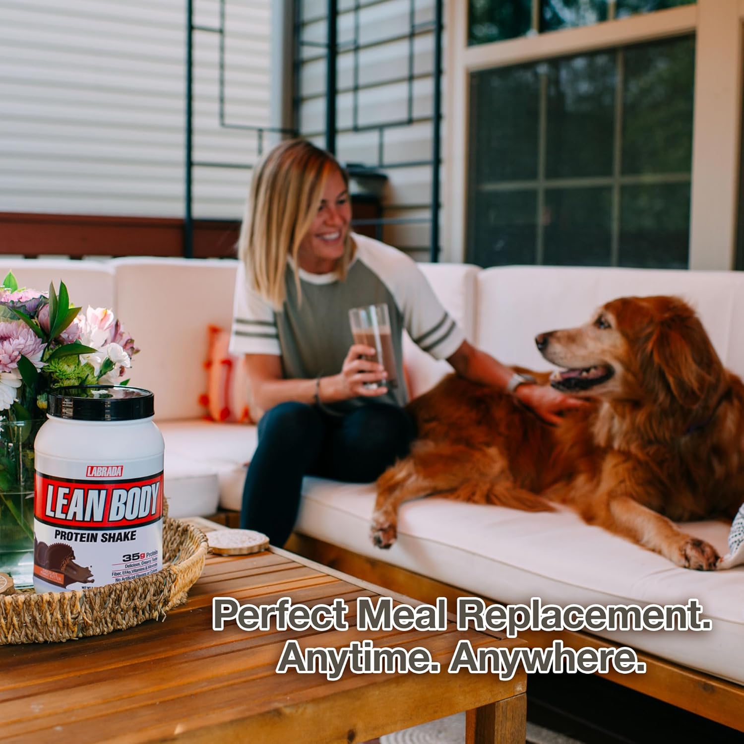 Lean Body All-in-One Chocolate Meal Replacement Shake. 35g Protein, Whey Blend, 7g Healthy Fats & Fibre, 22 Vitamins and Minerals, No Artificial Colours, Gluten Free LABRADA - Image 3