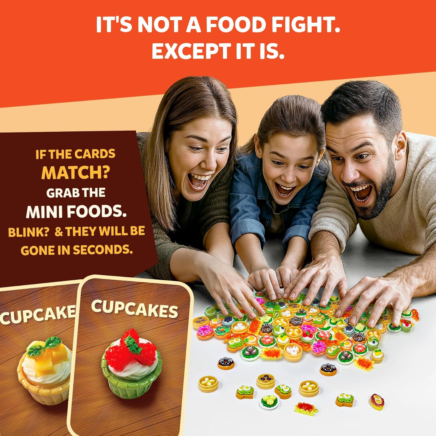 Gone in Seconds - Fast-Paced Mini Food Game for Kids, Teens & Adults, Quick Reflex Family & Party Board Game, Hilarious Food Grab Challenge, Replayable Fun, Gift for Ages 6, 7, 8 & Up, 2–5 Players - Image 3