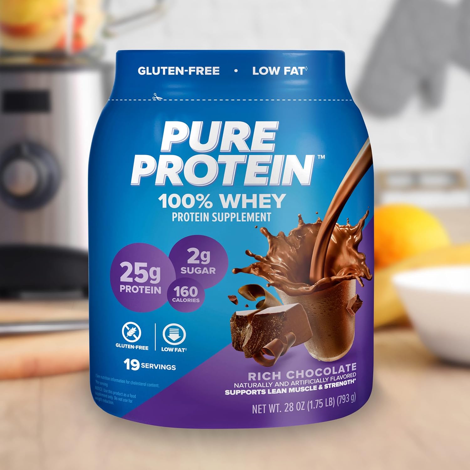 Pure Protein 100% Whey Protein Powder, Rich Chocolate, 25 g Protein, 1.75 lb (Packaging May Vary) - Image 6