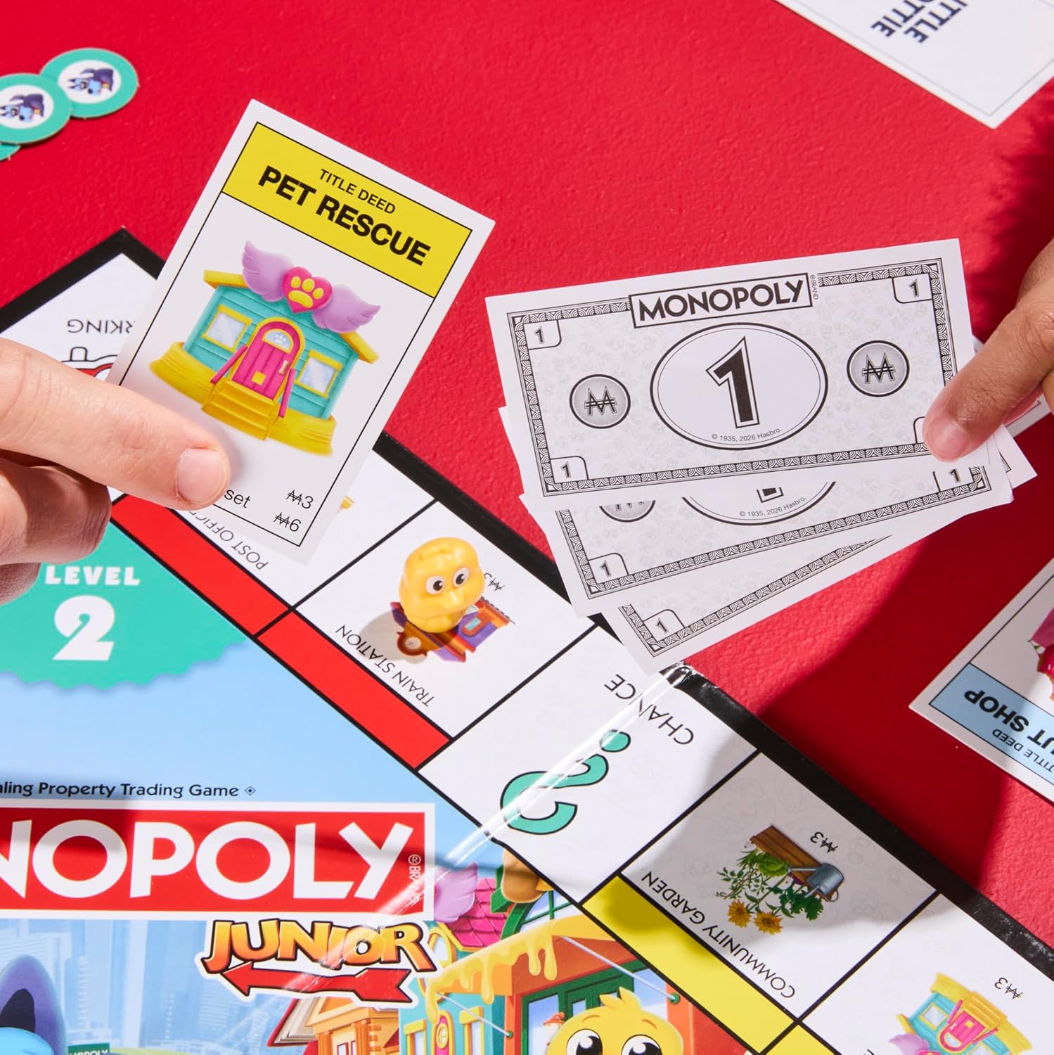 Monopoly Junior Board Game (2026 Edition) | 2 Games in 1 for Younger Kids, 2-Sided Board | Ages 4+ | 2-4 Players | 20 Mins. | Gifts for Preschoolers - Image 8