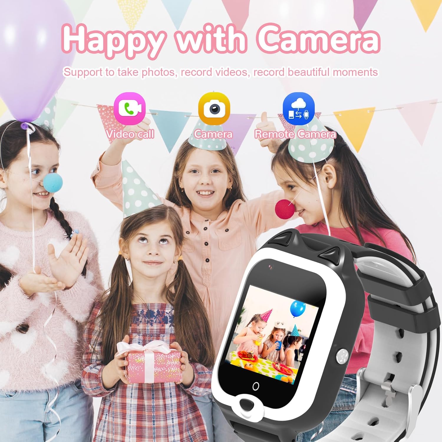 LogHog Simple Kids Smart Phone Watches for Young Girls Boys, Real Time GPS Tracking,Video Calling, Camera, Pedometer, 7puzzle Games 4G Kids Smart Watch for Children - Image 6