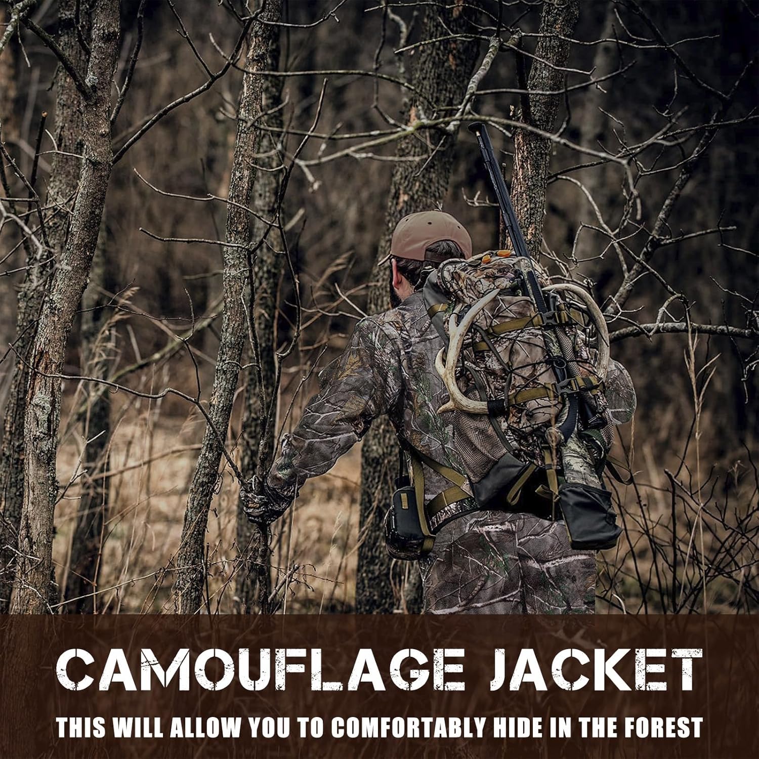 Hunting Jacket for Men Quiet Hunting Camouflage Clothing Hoodie Camo Coat Water-Repellent Windproof - Image 8