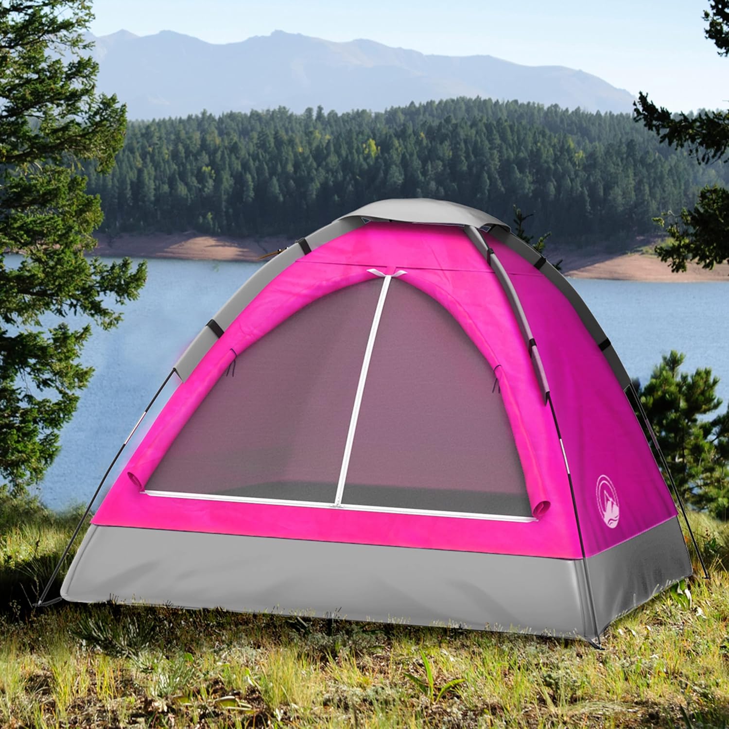 Wakeman Tents 2-Person Tent with Removable Rain Fly and Carry Bag - Comes with Camping Lantern with Fan - Weather-Resistant Camping Accessories by Wakeman - Image 9