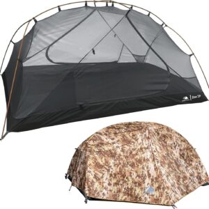 Hyke & Byke Zion Hiking & Backpacking Tent – 3 Season Ultralight, Waterproof Tent for Camping w/Rain Fly and Footprint – 1 Person – Orange