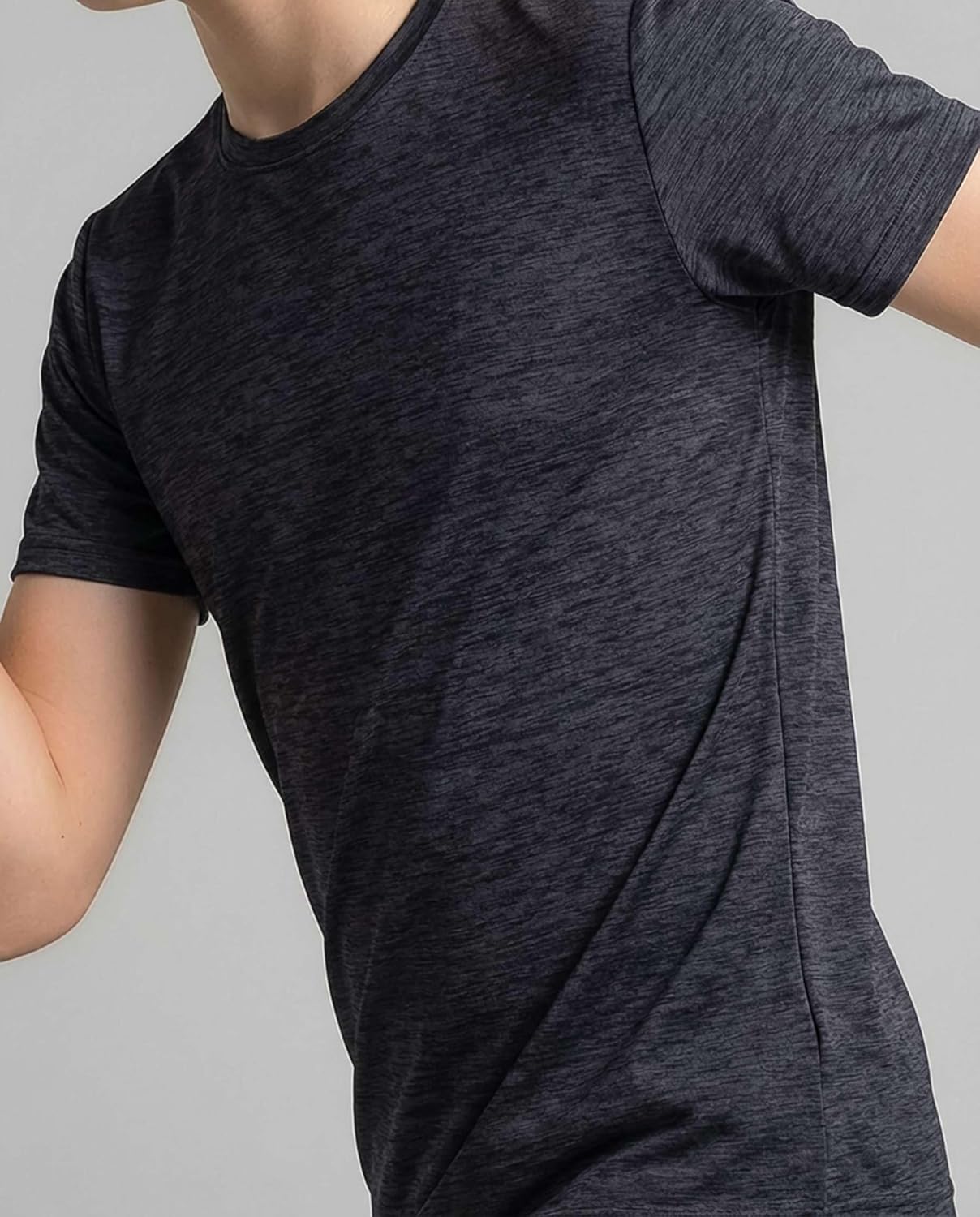 Real Essentials 5 Pack: Youth Dry-Fit Wicking Active Athletic Performance Short Sleeve T-Shirt Boys & Girls Shirts - Image 5