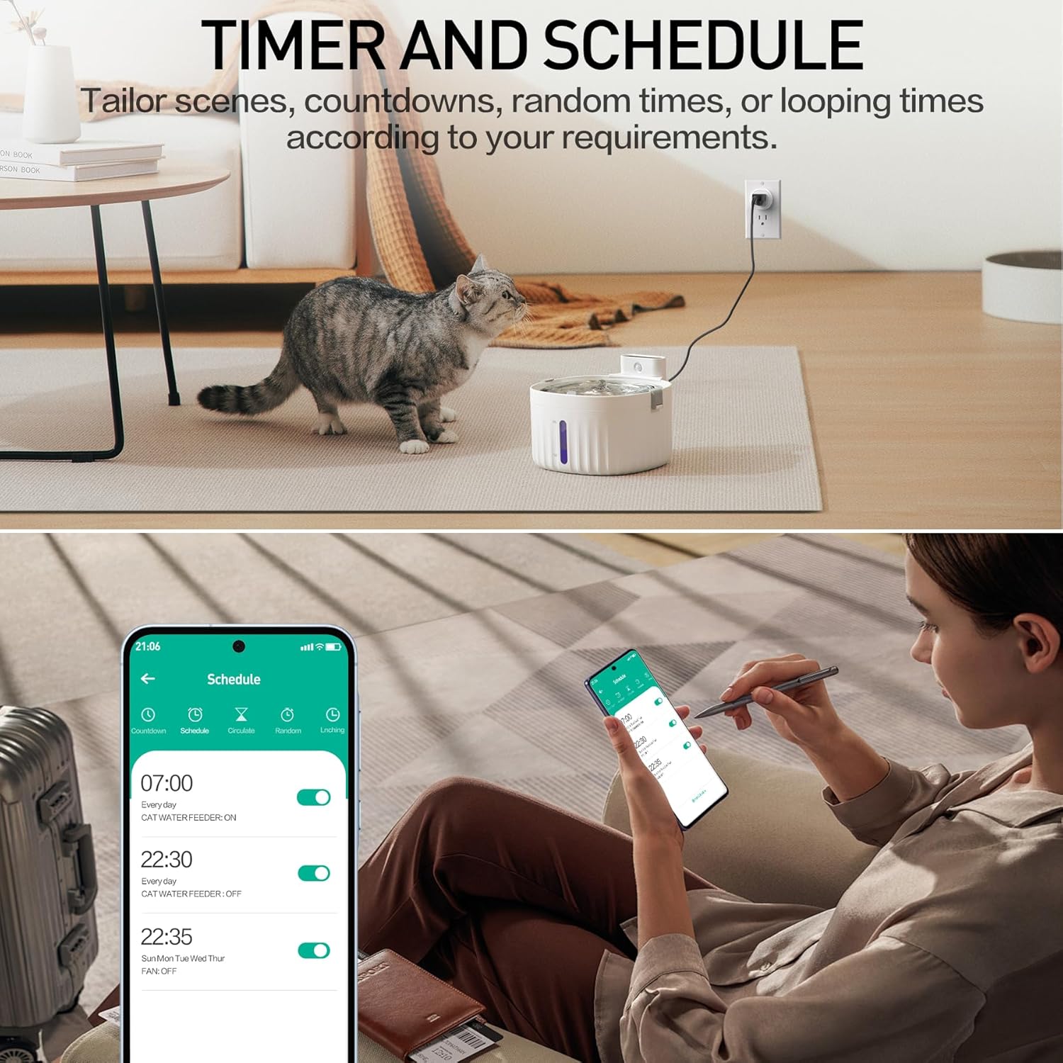 WiFi Smart Plugs, App Controlled Plug Compatible with Alexa and Google Home, Wireless Outlet Plug with Timer & Schedule, 2.4GHz Wi-Fi Only Smart Socket Outlet FCC Listed for Home - Image 4