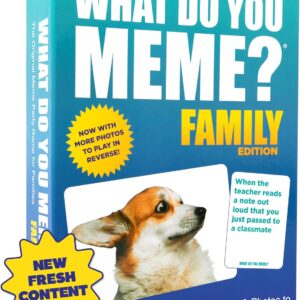 WHAT DO YOU MEME? Family Edition by Relatable, Now with Refreshed Content – Kids Games 8+, Family Games for Kids and Adults, The TikTok Viral Sensation, Includes 300 Caption Cards, 108 Photo Cards