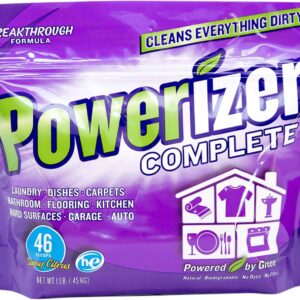Powerizer Complete Multi-purpose Detergent Powder – Oxi Stain Remover – Natural Laundry Soap – Non Toxic Diswasher Cleaner – 1lb