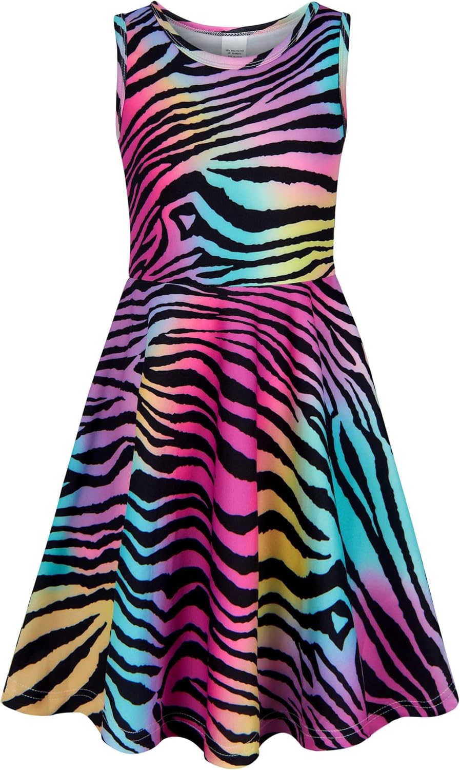 RAISEVERN Girl Dresses Sleeveless Cute Pattern Casual Sundress 4-13 Years