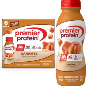 Premier Protein Shake, Caramel, 30g Protein, No Added Sugar, 24 Vitamins & Minerals to Support Immune Health, 11.5 fl oz, 6 Pack (Packaging May Vary)