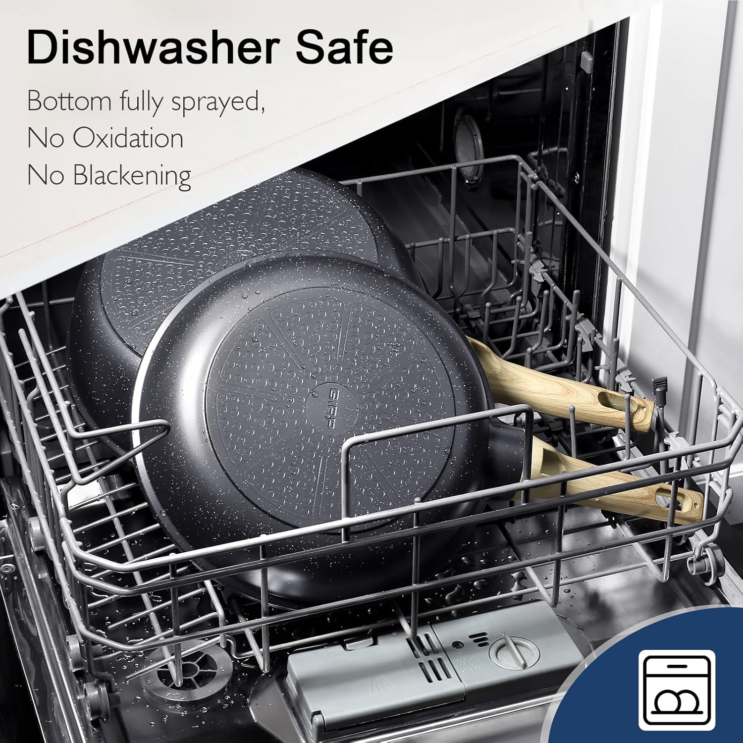 GiPP Ceramic Nonstick Pots and Pans Set - 18 Pcs Non Stick Cookware Set, Non-toxic Healthy Kitchen Cooking Set w/Frying Pans Set, Dishwasher Safe, PFAS PTFE PFOA PFOS Free - Image 5