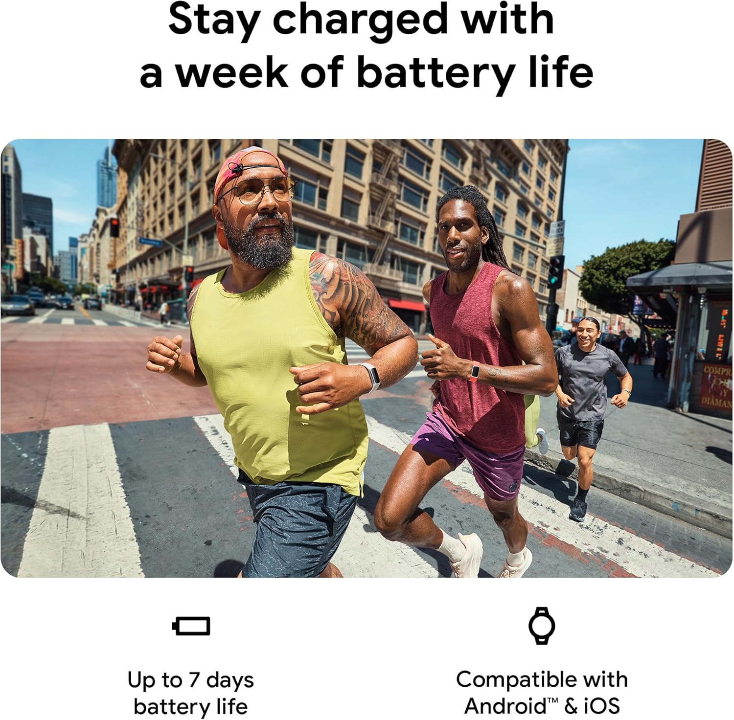 Fitbit Charge 6 Fitness Tracker with Google apps, Heart Rate on Exercise Equipment, 6-Months Premium Membership Included, GPS, Health Tools and More, Gold/Coral, One Size (S & L Bands Included) - Image 3