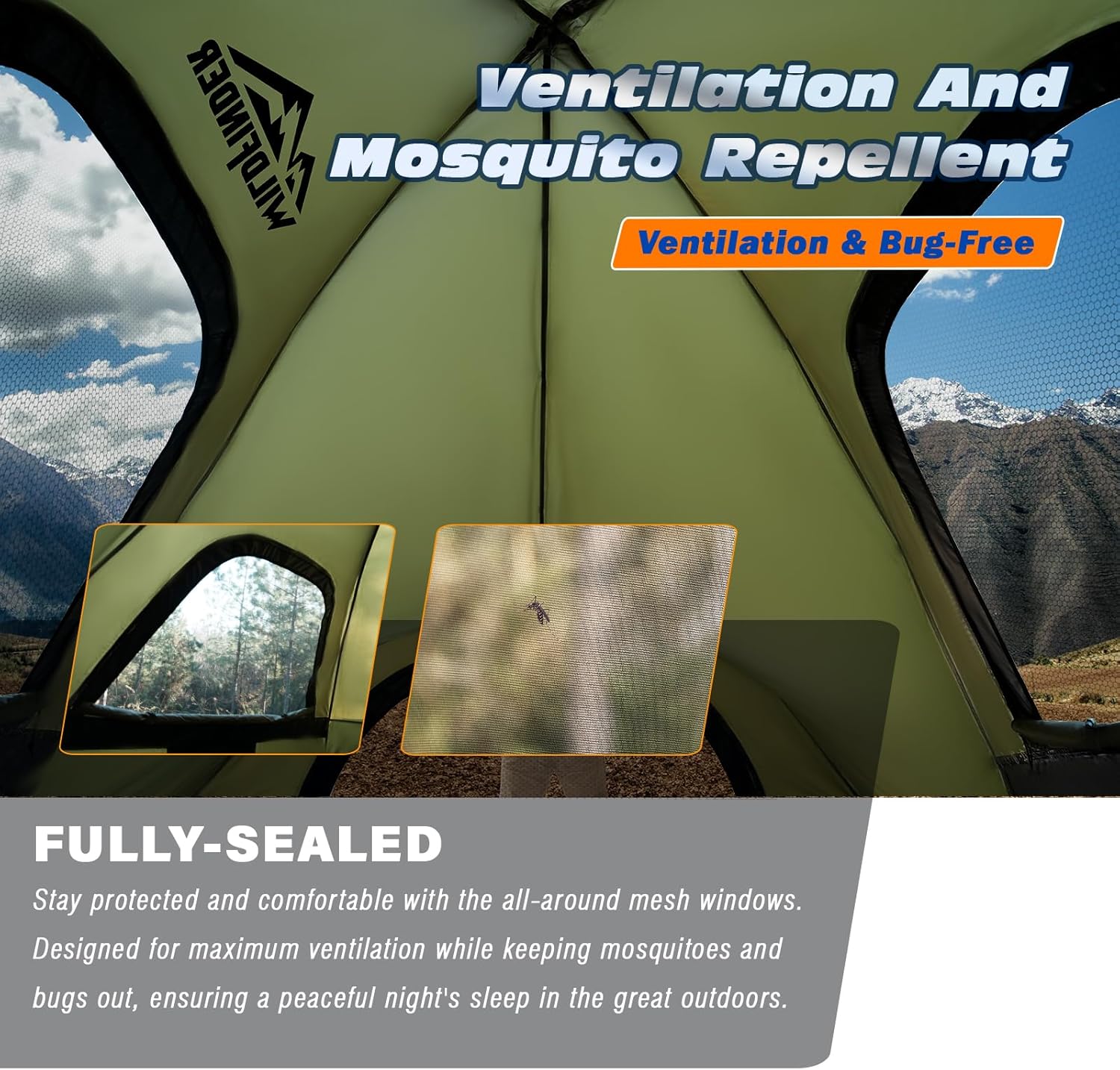 Truck Bed Tent, Waterproof PU3000mm Pickup Truck Tent for Camping Bed, 2-3 Person Sleeping Truck Tent, Portable for Car Camping - Image 4