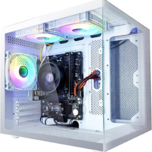 Gaming PC Ryzen5 5600G（3.9GHz Up to 4.4GHz Nvme SSD 512G 16GB RAM WiFi 6 Prebuilt Towers Desktop Computer