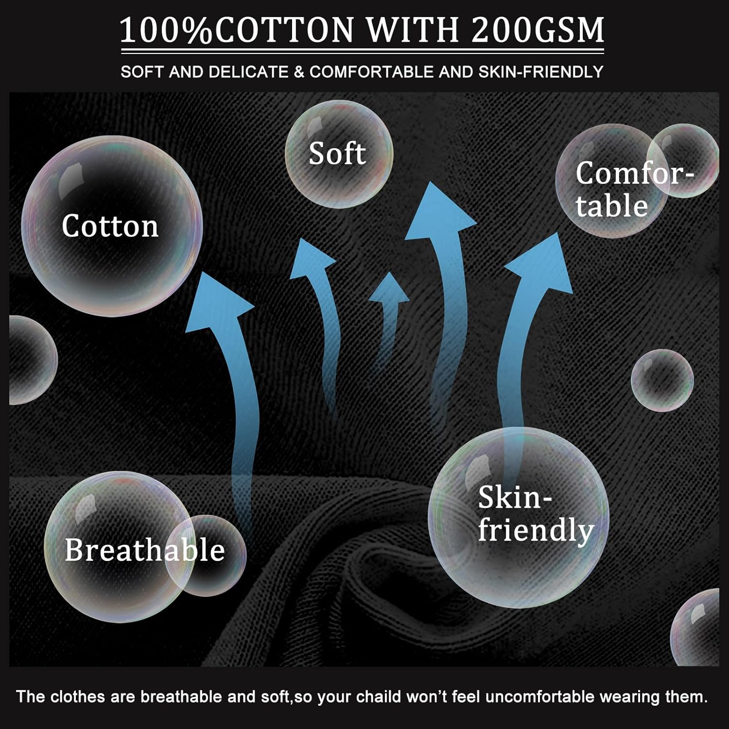 Toddler Boys Long Sleeve Shirt Cotton Crewneck Tees Kids Winter T Shirts Baby Solid Color Tops, 2T-5T - Image 5