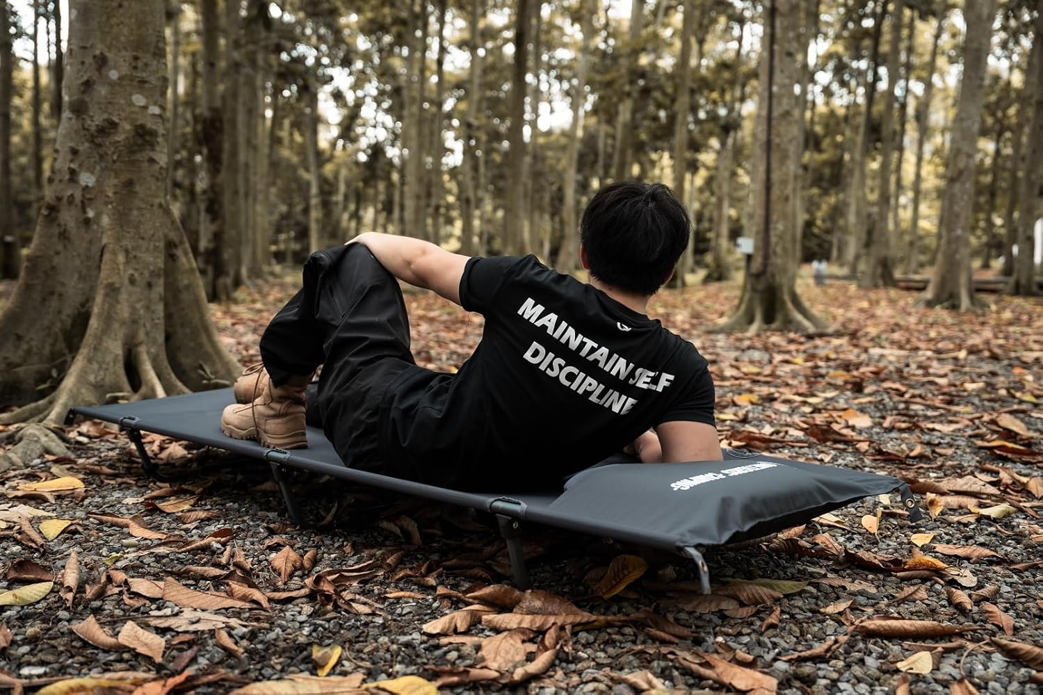 ONETIGRIS SUPRAGRIS Camping Cot, Support Up to 400lbs, Lightweight Comfortable Folding Bed for Camping, Hiking, Backpacking, Travel, Car Trips, Office Nap (Gray) - Image 9