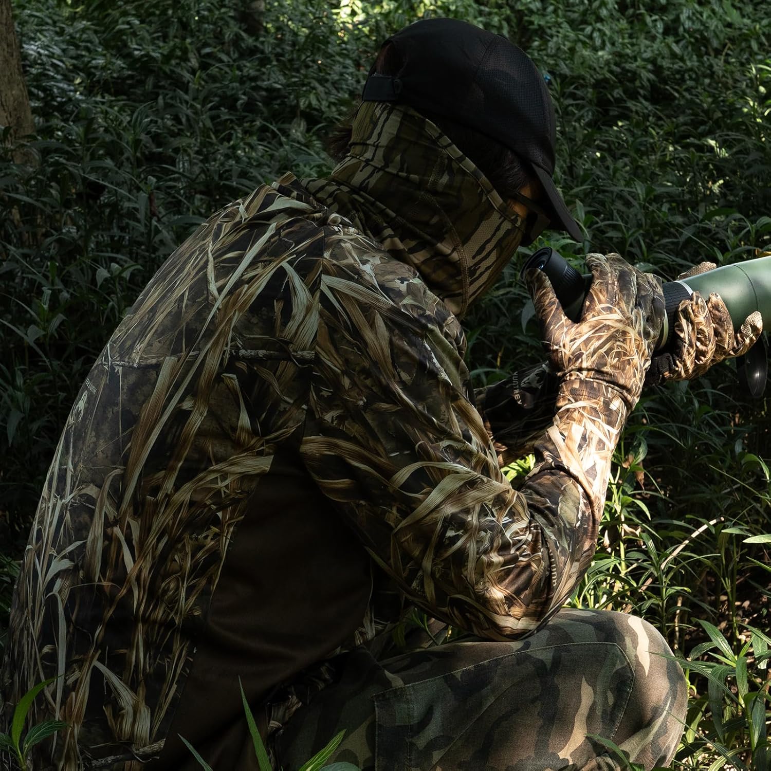 Huntrex Men's Camo Hunting Shirt with Zipper Pocket – UPF 50+ Fishing Shirts Sun Protection Long Sleeve Quick-Drying - Image 6