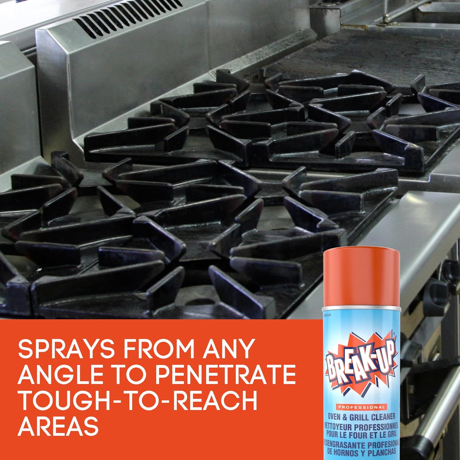 Diversey CBD991206 Break Up Professional Oven & Grill Cleaner, Heavy Duty Spray Removes Baked on Grease, Aerosol, 19-Ounce - Image 8